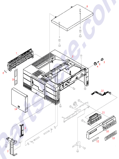 HP parts picture diagram for C2005-40001, C2005-40002, C2005-40003, C2005-40004, C2005-40005, C2005-40006, C2005-40007, C2005-40013, C2005-40014, RG5-0815-000CN, RG5-0816-000CN, RB1-3332-000CN, RB1-3352-000CN, RB1-3353-000CN, RB1-3354-020CN, RB1-3356-000CN, RB1-3357-000CN, RG5-0815-000CN-C, C2005-40012, RF5-0681-000CN, RF5-0682-000CN, RG5-0815-000CN-R, C2005-40008, C2005-40009, C2005-40010, C2005-40011, C2005-40017, C2005-40018, C2005-00006